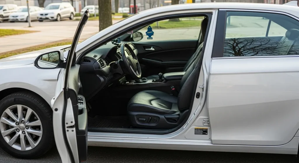 Clean rideshare vehicle prepared for daily driving