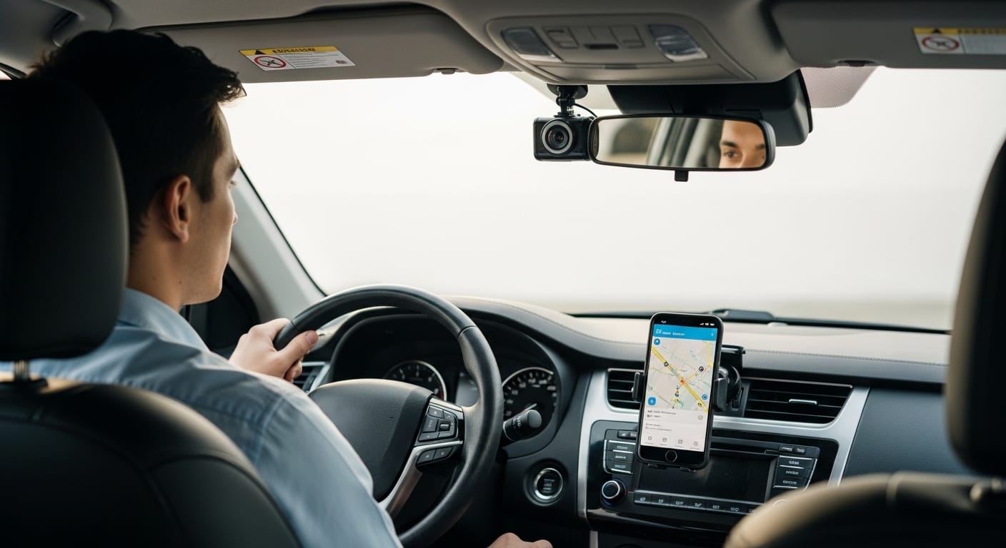 Dashcam and trip records for rideshare driver protection