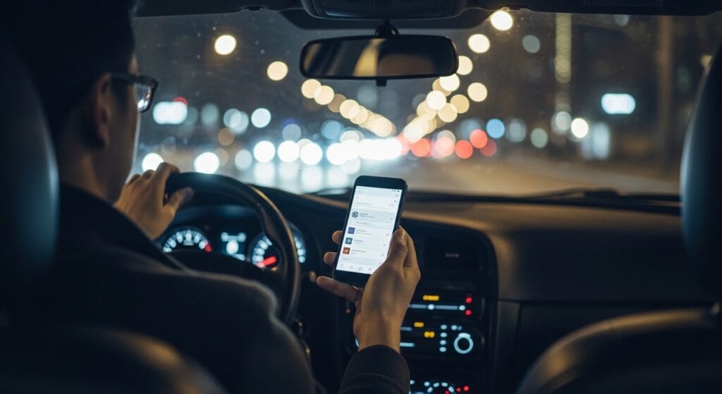 Rideshare driver deactivation notice on a smartphone