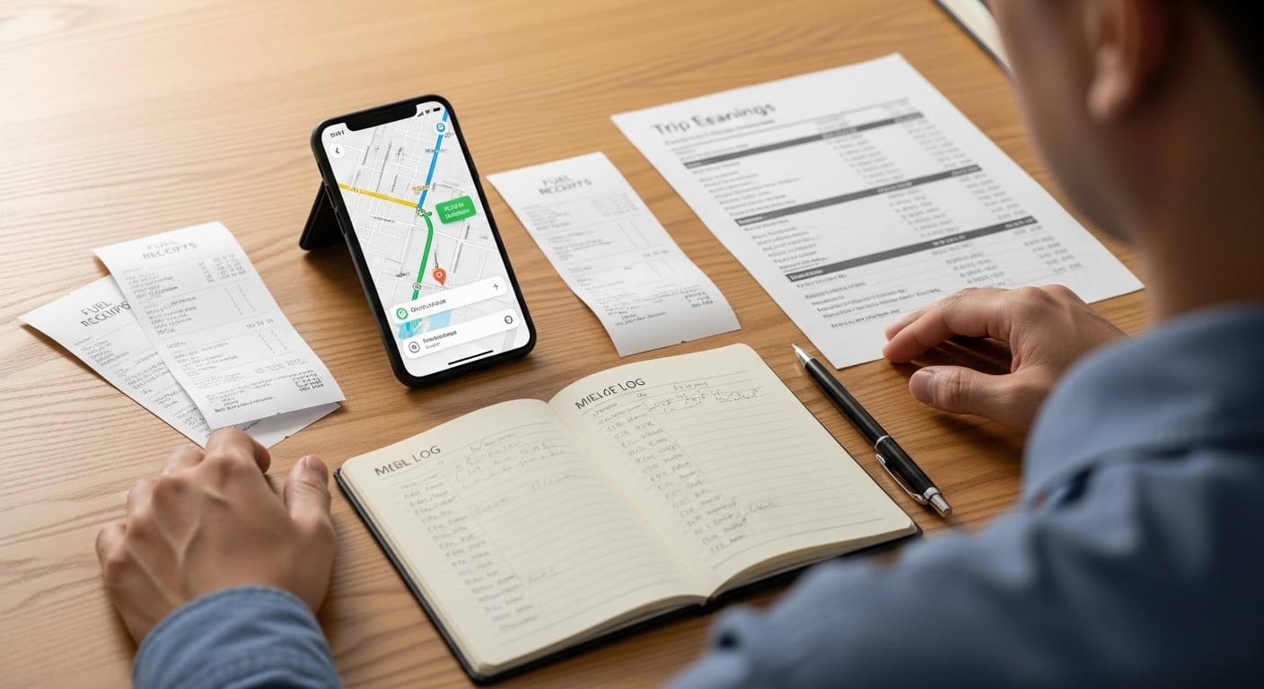 Rideshare profit strategy with fuel receipts and mileage tracking