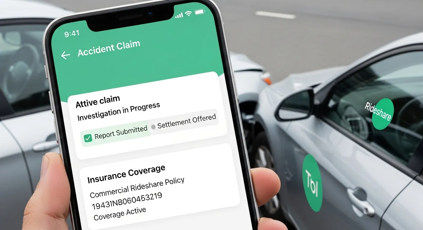 rideshare accident claim and app-status insurance coverage
